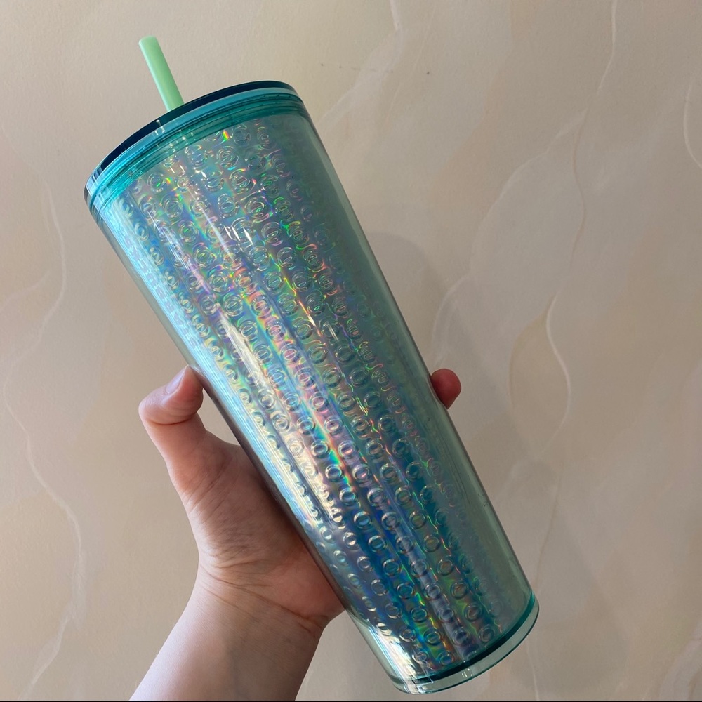 Starbucks Tumbler Bubble Iridescent Venti Mint NEW - Picture 1 of 5